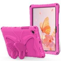 Kids Case for Samsung Galaxy Tab A8 10.5-Inch 2022 (SM-X200/X205/X207),Shockproof Full-Body Handle Stand Tablet Protective Cover Samsung Tab A8 10.5 ryškiai rožinė