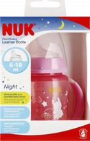 Vaikiška gertuvė Nuk First Choice Learner Bottle Night, 150 ml, 6+ mėn., rožinė sp.