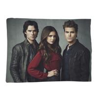 The Vampire Diaries Damon Salvatore Blanket Soft Warm Flannel Throw Blanket Bedspread for Bed Living room Picnic Travel Couch Size: 75*100cm, Weight: 230 GSM gray