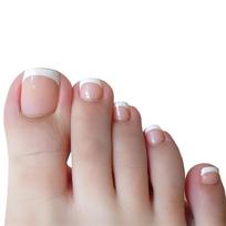Press On Toe Nails, 24 Pcs Skin Color Fake Toe Nails for Women gray