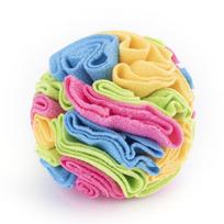 Rainbow Sniffing Treat Ball for Dogs - Pet Puzzle Toy 10cm pink