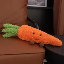 Fun Fruit Series Plush Apple Banda Doll Carrot Mango Kawaii Toy Lemon Pillow Ornament Gift For Children orange