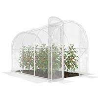 Garden tunnel greenhouse 3 x 2 x 2 m 6 m² with hinged door PE tarpaulin 150 g/m² for Vegetables Plants Flowers 300 x 200 x 195 cm