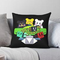 Bee Swarm Simulator Pillowcase Polyester Linen Velvet Printed Zip Decor Throw Pillow Case Sofa Cushion Case 40X40CM black