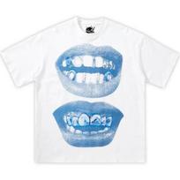 Mėlynų Lūpų Grillz Grafinis Dėžutės Formos Marškinėliai, oversized, grafinis, marškinėliai, streetwear, XL white