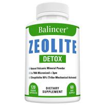 Zeolite Detox Supplement, Ultra‑Fine Clinoptilolite 1000mg Per Serving, 120 Veggie Capsules, 60‑Day Supply 120 Capsules