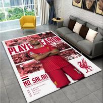 M-Mo Salah Egipto Karalius Futbolo Žvaigždė 2026 Kilimas Kilimas Miegamojo Svetainės Dekoras Sofai Namų Gerbėjų Zona Kilimas Neslystantis Grindų Kilimėlis 40cm x 60cm black