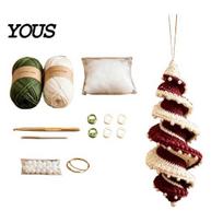 Crochet Starter Kit for Beginners Christmas Ornament Kit, DIY Spiral Tree Xmas Handmade Gifts Friends And Family Craft Holiday Home Decoration,
