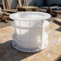 Fotovoltinės kolonos formos, daugkartinio naudojimo, apvalaus betono stulpo, lengvai surenkama D18h20cm white