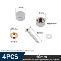Home Improvement Copper Screws Decorative Cap Silver Multiple Sizes Decoration Screw Covers Mirror Fasteners Glass