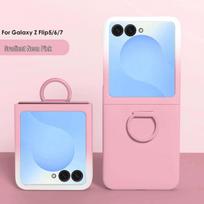Samsung Z Flip 7 Phone Case: Skin-feel, Finger Ring, Large Window, Foldable Screen Protection for Flip6/5 Galaxy Z Flip5