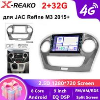 2din Carplay For JAC Refine M3 2015+ Android Auto Multimedia Video Player GPS 4G 8Core Navigation Head Unit Autoradio Car Radio Stereo 8 core 2GB+32GB gray