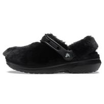 Crocs Classic Fur Sure Slip On Clogs Sandals 'Black' 36-37 black