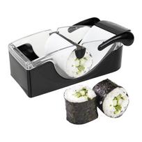 Non-stick Sushi Maker Devices Sushi Roller Machine Rice Ball Mold Vegetable Meat Rolling Tool DIY Kitchen Gadgets black