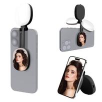 Rechargeable Magnetic LED Circle Light For Smartphone Rotating Angle Individual portrait Mirror Portable Studio Lighting Type C Charging juoda