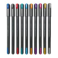 Pentonic Glitz 1.0mm Glitter Gel Pen Multicolor Ink Smooth Writing for Drawing Art Craft School Use Bold Lines Pack of 1 X 10pcs black