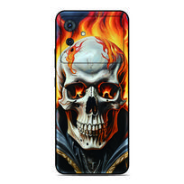 Flame Skull Phone Case For Sony Xperia 1 VIII 10 VII 5 VI V IV III II XZ5 XZ4 XZ3 XZ2 XA1 XA2 Ultra L3 3 4 6 7 8 Back Cover Xperia 1 V 2023 black