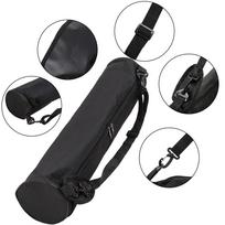 Mat Bag Full-Zip Exercise Gym Carry Bag     Shoulder Strap Multi-Functional Storage Bag black