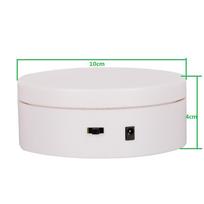 Adjustable Speed Electric Rotating Display Stand for Shoes, Ceramics, and Ornaments white