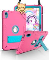 Rugged Shockproof Case for IPad A16 11 2025 10th 10.9 2022 7/8/9th Generation 10.2, Heavy Duty Protective Cover with Kickstand For iPad 9.7 2018 white