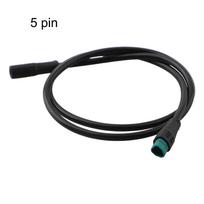 5 Core Electric Bike Display Extension Cable Compatible with For Bafang black