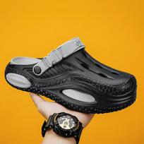 Fashion Clogs Men Sandals Lightweight Breathable Slip-On Sandals Non-Slip Water Shoes for Summer Beach Sandals 43-44 juoda