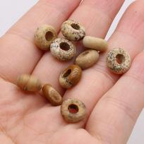 Agates Big Hole Loose Beads Colorful Lotus  Perforated Beads Agates Stone Beads  DIY Accessories Drawing