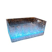 LED Ice Tub Multicolor Crackle Light up Beverage Rectangular 7Color Drink Cooler gray