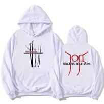 Joji SOLARIS Tour 2026 Hoodies Long Sleeve Fashion Hooded Sweatshirt Casual Fleece Unisex Streetwear Vintage Printed Sweatshirt S white