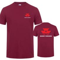 Massey Ferguson T Shirt Tops New Fashion Short Sleeve Massey Ferguson Tractor Agriculture Logo Tshirts Tees Tshirts Lh074 S red