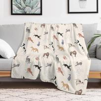 Greyhound Love - Adopt Throw Blanket Fade Resistant Durable Throw Blanket 80cmx120cm white