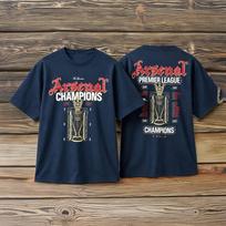 Arsenal Premier League Champions 2026 T-Shirt Gifts For Fans S gray