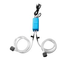 USB žuvis   Deguonies siurblys Nešiojamas Tylus Dvigubas išėjimas   Žvejybos deguonies   Siurblys namų akvariumui blue