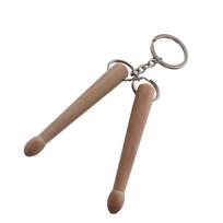 Vibranting Sturdy Wood Color Small Drumstick Keychains Portable Accessory Convenient for Musicians And Collectors 2 gray