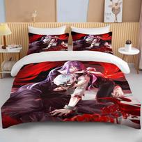 New Japan Tokyo Ghoul Bedding Set Kaneki Ken Anime Bedding Set Black White Duvet Cover Set Boy Home Textile 3d Quilt Bed Linens EU single(135x200cm) white