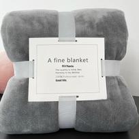 Coral Fleece Flannel Throw: Air Conditioning, Office Nap, Gift, or Small Blanket. Gift Box šviesiai pilka spalva