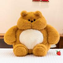 Creative new Dun Dun bear cute doll children's plush toy large doll coaxing sleep throw pillow 30cm0.4kg orange