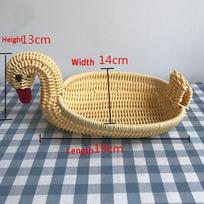 Ratano austas vaisių krepšelis Mielos formos vaisių dubenėlių padėklas daržovių užkandžių krepšelis as the picture beige