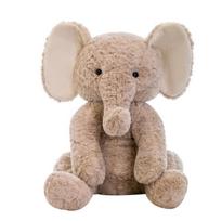 Children's soothing elephant plush toy doll new bed sleeping doll throw pillow birthday gift 30cm chaki