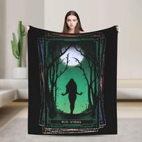 Agatha All Along Rio Vidal Tarot Card Blanket Fleece Movie Harkness Soft Throw Blanket for Bedspread Quilt Multifunction 30x40in black