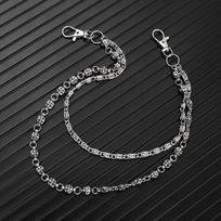 A Harajuku Style Street Hip-Hop Y2k Jeans Chain Belts Personalized Punk Style Double-Layer Waist Chain for Men Women Accessories sidabras