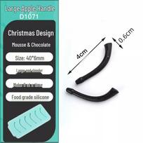 Silicone Christmas Sleigh Mold: Food-Grade Chocolate Shells for Fun Festive Cake and Mousse Decorations white