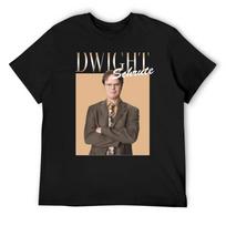 Dwight Schrute - 90-ųjų stiliaus marškinėliai krepšinio grafiniai marškinėliai anime daiktai Marškinėliai vyras vyriški marškinėliai pakuotė S juoda