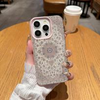 Spiral Flower Phone Case For Iphone 17E 16E 15 14 13 12 11 Pro Max Plus 17 Air Shockproof Anti-Fall Protective Cover iphone 17 ProMax rožinė