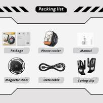 MEMO CX14 Mobile Phone PUBG Game Cooler Magnetic & Back-clip Semiconductor Ice Cooling Radiator with Battery for IPhone Android CX14 white