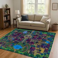 Retro Pixel Game Stardew Valley Farm Map living Room Non-Slip Area Rug Soft Carpet for Bedroom Playroom Sofa,Home Decor Doormat 40x60cm( 15x23in ) gray