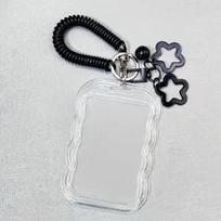 Retractable ID Holder: Keychain+Wrist Strap, Secure Lock, AntiTheft,Transparent PVC - Durable for Students - Back-to-School Gift juoda