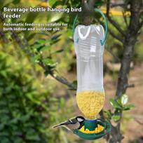 2/1PCS Outdoor Bird Feeder Automatic Hanging Plastic Feed Bowl For Parrot Pigeon Pet Indoor Bottle Mouth Docking Feeding Suppli white