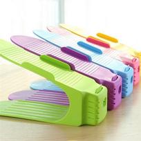 Plastic Multi-color Creative Thicken Integrated Shoe Rack Bracket Double Home Storage Hanger Organizer Tools Shelves green