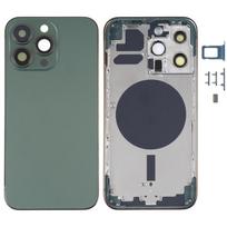 Back Housing Cover with SIM Card Tray & Side  Keys & Camera Lens for iPhone 13 Pro žalia